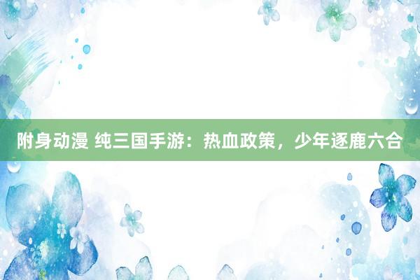 附身动漫 纯三国手游：热血政策，少年逐鹿六合